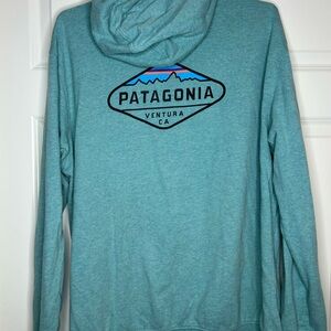 Patagonia Teal Logo Hoodie